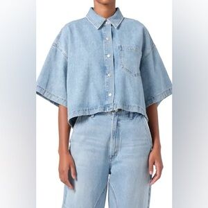 Agolde Women’s Light Blue Button Down Shirt